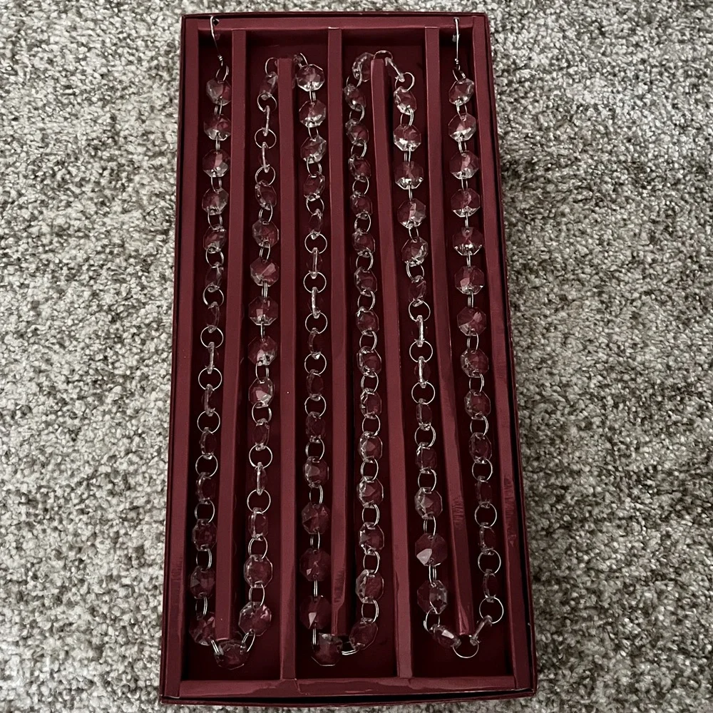 Bombay Chain/Glass Christmas Garland New In Package